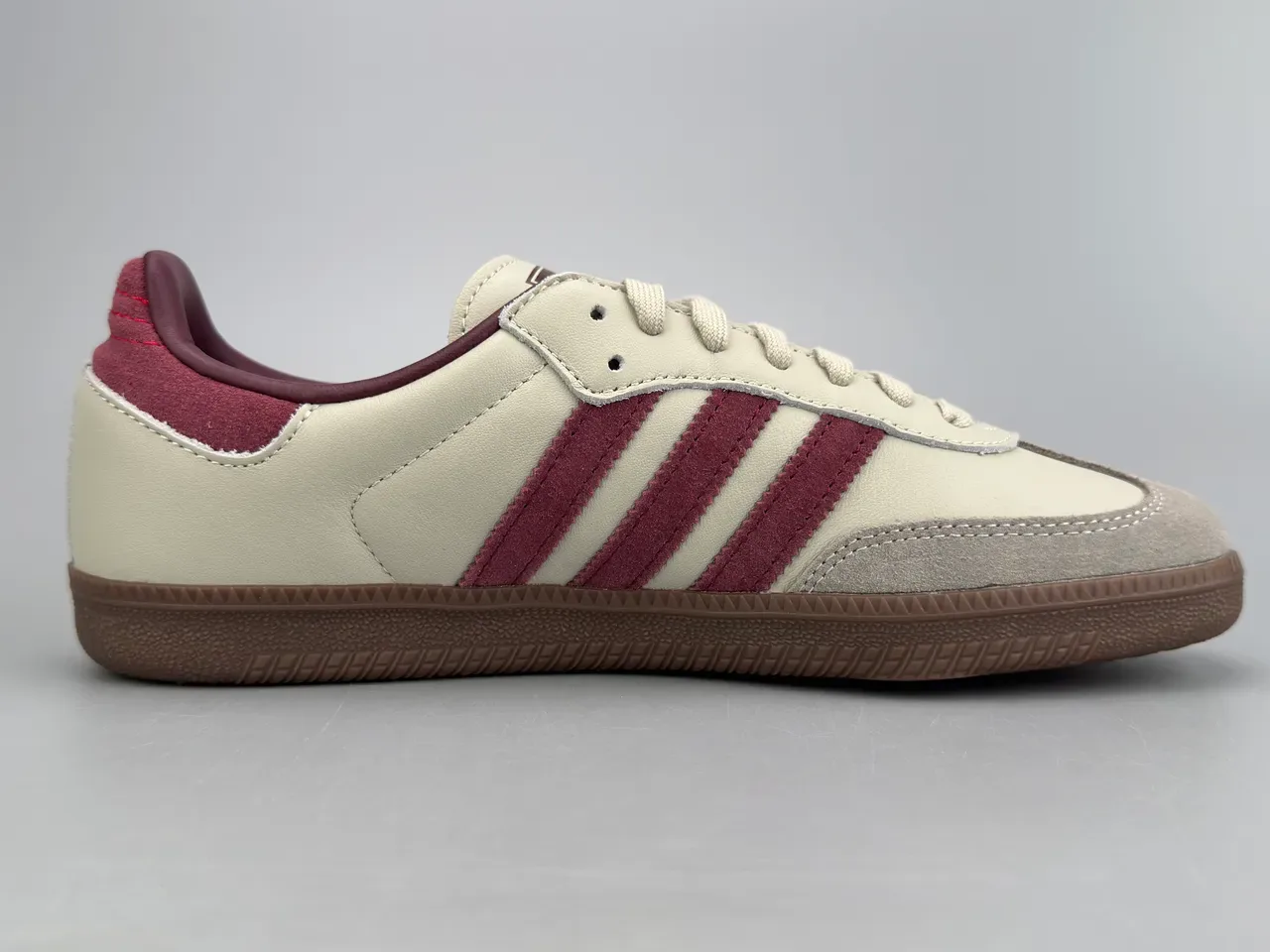 Adidas Samba Off-White and Burgundy Lifestyle Sneakers 10