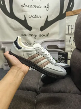 Adidas Samba Off-White Beige Black Lifestyle Sneakers 5