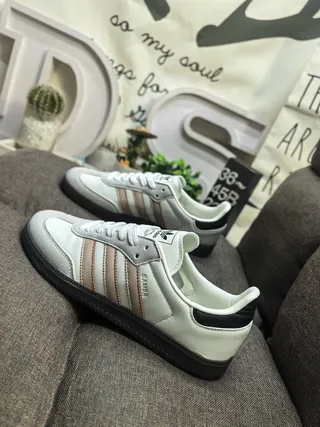 Adidas Samba Off-White Beige Black Lifestyle Sneakers 7