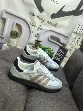 Adidas Samba Off-White Beige Black Lifestyle Sneakers 9