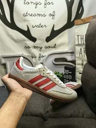 Adidas Samba OG Beige and Red Lifestyle Sneakers 6