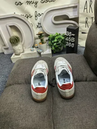 Adidas Samba OG Beige and Red Lifestyle Sneakers 8