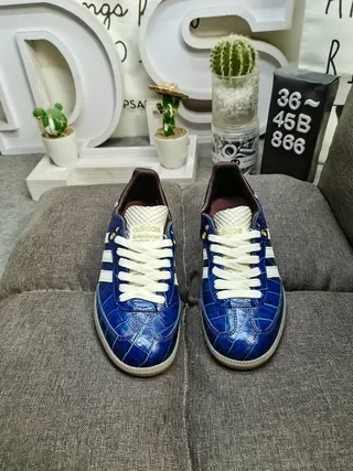 Adidas Samba OG Blue Croc-Embossed Lifestyle Sneakers 10