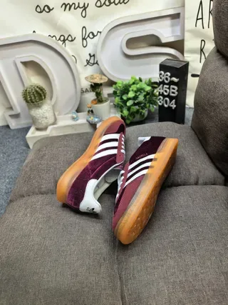 Adidas Samba OG Burgundy Velvet Lifestyle Sneakers 6