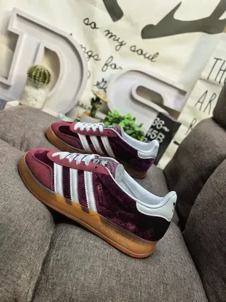 Adidas Samba OG Burgundy Velvet Lifestyle Sneakers 7