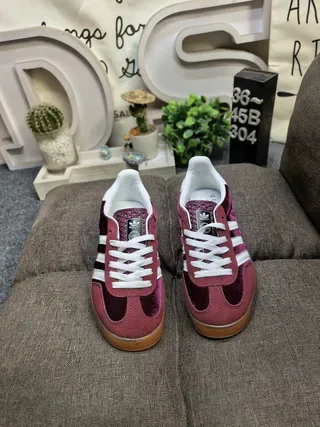 Adidas Samba OG Burgundy Velvet Lifestyle Sneakers 10