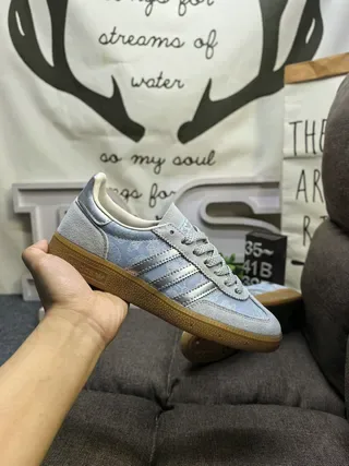 Adidas Samba OG Light Blue and Silver Lifestyle Sneakers 5
