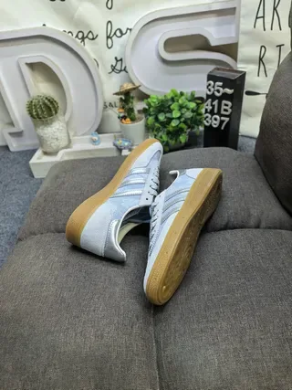 Adidas Samba OG Light Blue and Silver Lifestyle Sneakers 6