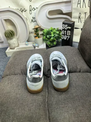 Adidas Samba OG Light Blue and Silver Lifestyle Sneakers 8