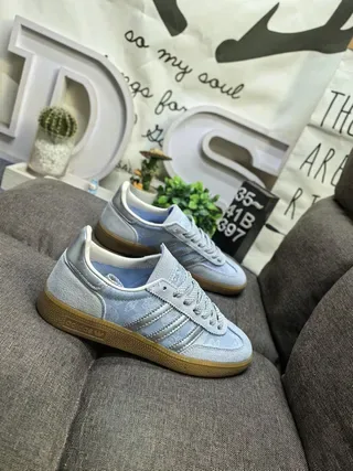 Adidas Samba OG Light Blue and Silver Lifestyle Sneakers 9