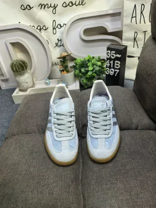 Adidas Samba OG Light Blue and Silver Lifestyle Sneakers 10
