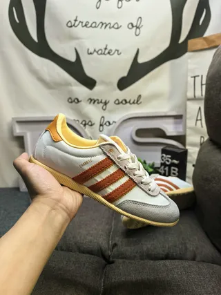 Adidas Samba OG Light Gray Mustard Yellow Rust Orange Lifestyle Sneakers 5