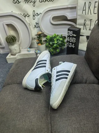 Adidas Samba OG Metallic Silver Off-White Lifestyle Sneakers 6
