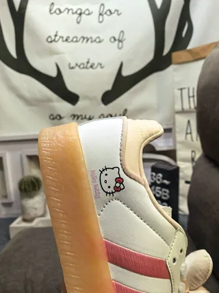 Adidas Samba OG Pink Stripes Hello Kitty Lifestyle Sneakers 23