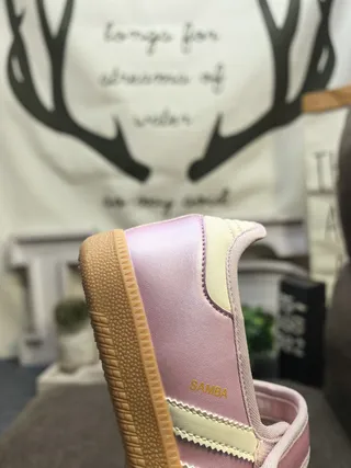 Adidas Samba Pink and Cream Lifestyle Sneakers 3