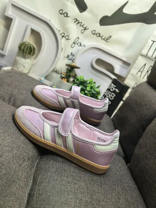 Adidas Samba Pink and Cream Lifestyle Sneakers 7