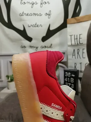 Adidas Samba Sneakers Lifestyle Rouges et Blanches 3