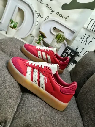 Adidas Samba Sneakers Lifestyle Rouges et Blanches 7