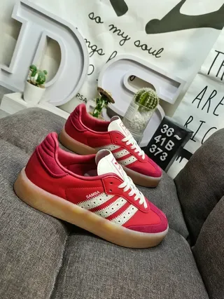 Adidas Samba Sneakers Lifestyle Rouges et Blanches 9