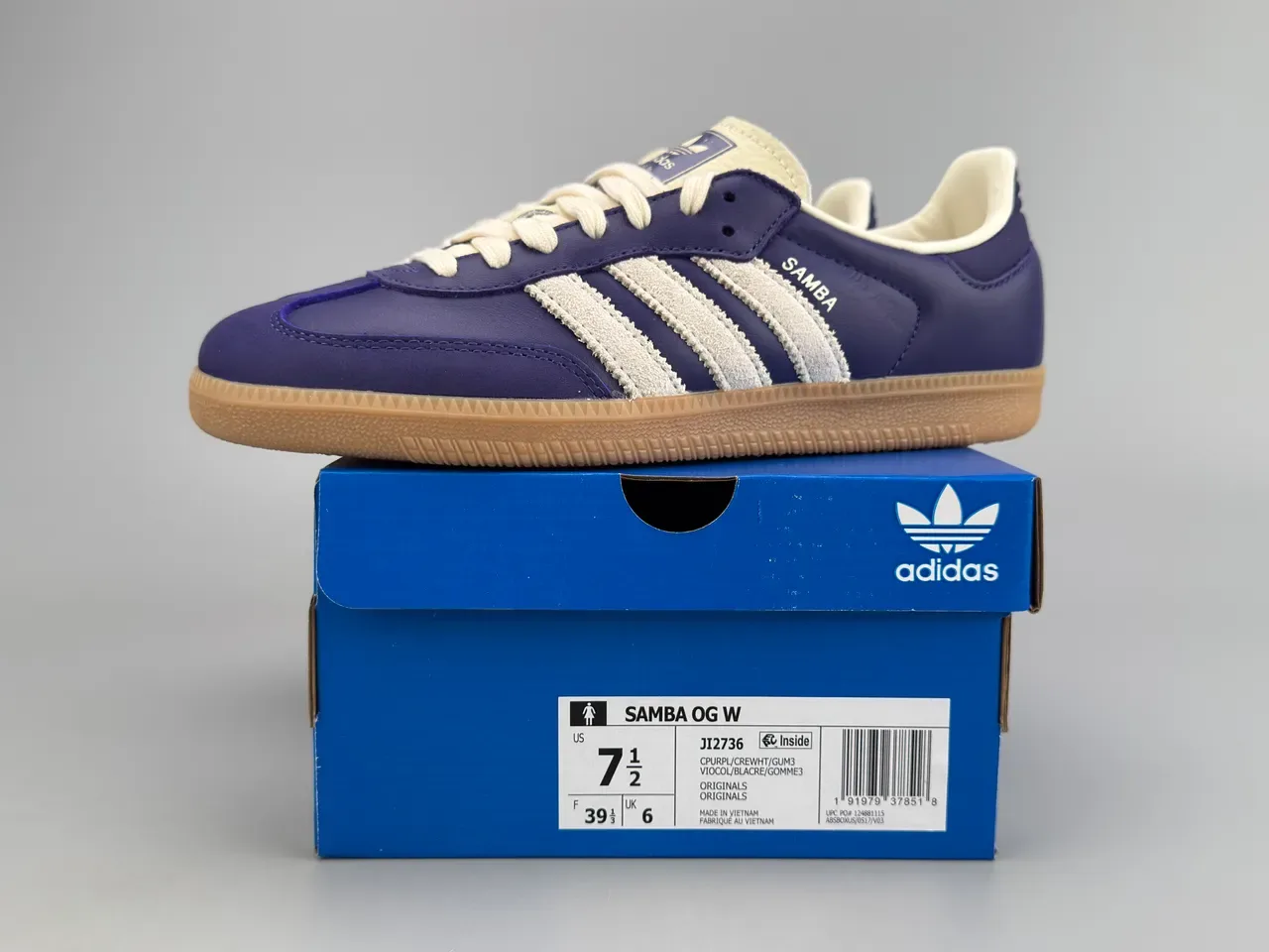 Adidas Samba Royal Blue and Cream Lifestyle Sneakers 4