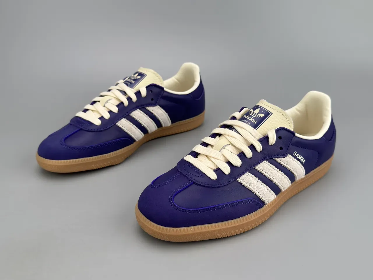 Adidas Samba Royal Blue and Cream Lifestyle Sneakers 5