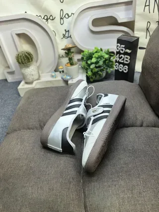 Adidas Samba Silver and Black Lifestyle Sneakers 6