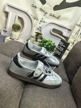 Adidas Samba Silver and Black Lifestyle Sneakers 9