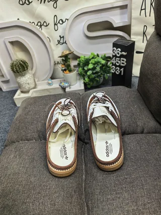Adidas Samba Slip-On Mule Brown White Gum Casual Shoes 8