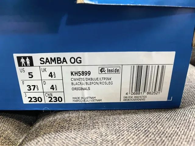 Adidas Samba White and Blue Lifestyle Sneakers 2