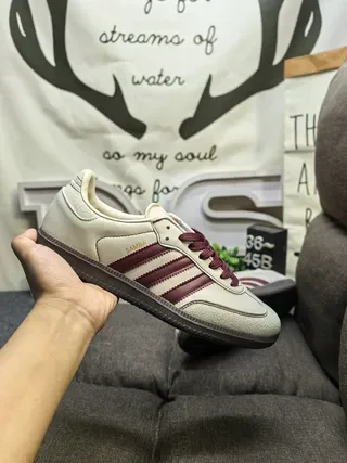 Adidas Samba White and Gold Glitter Lifestyle Sneakers 5