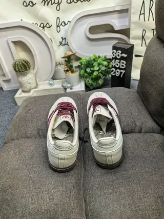 Adidas Samba White and Gold Glitter Lifestyle Sneakers 8