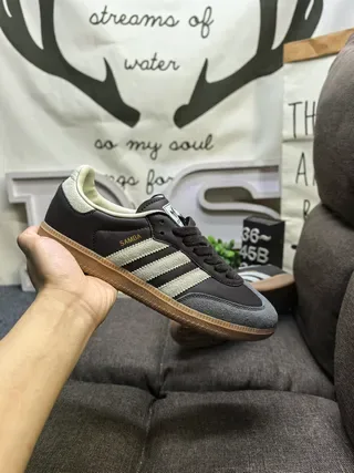 Adidas Samba White and Gold Glitter Lifestyle Sneakers 15