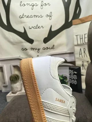 Adidas Samba White and Gum Lifestyle Sneakers 3