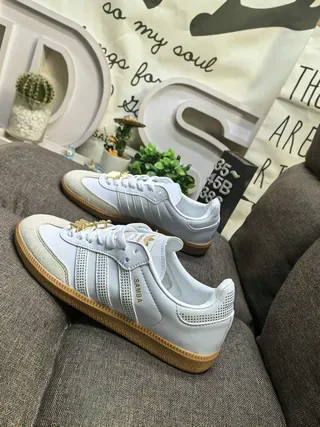 Adidas Samba White and Gum Lifestyle Sneakers 7