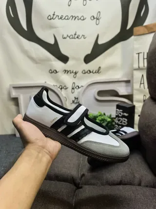 Adidas Samba White Black Gray Lifestyle Sneakers 5