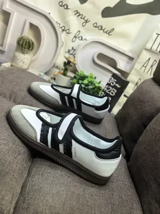 Adidas Samba White Black Gray Lifestyle Sneakers 7
