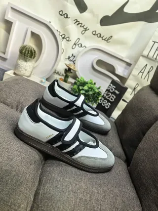 Adidas Samba White Black Gray Lifestyle Sneakers 9