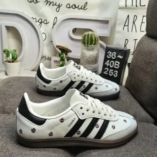 Adidas Samba White Black Low-Top Cupsole Leather Upper Lifestyle Sneakers