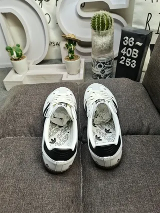 Adidas Samba White Black Low-Top Cupsole Leather Upper Lifestyle Sneakers 8