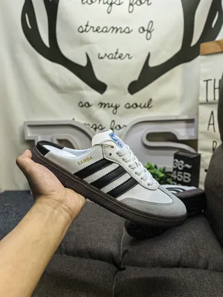 Adidas Samba White Brown Gum Lifestyle Sneakers 5