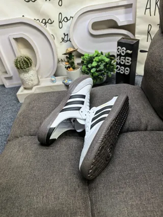 Adidas Samba White Brown Gum Lifestyle Sneakers 6