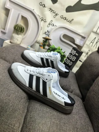 Adidas Samba White Brown Gum Lifestyle Sneakers 7