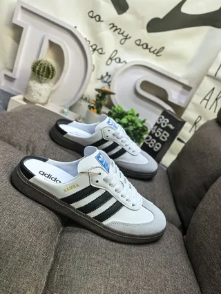 Adidas Samba White Brown Gum Lifestyle Sneakers 9
