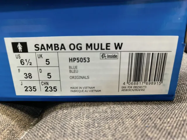 Adidas Samba White Brown Mesh Laceless Mule Lifestyle Sneakers 2