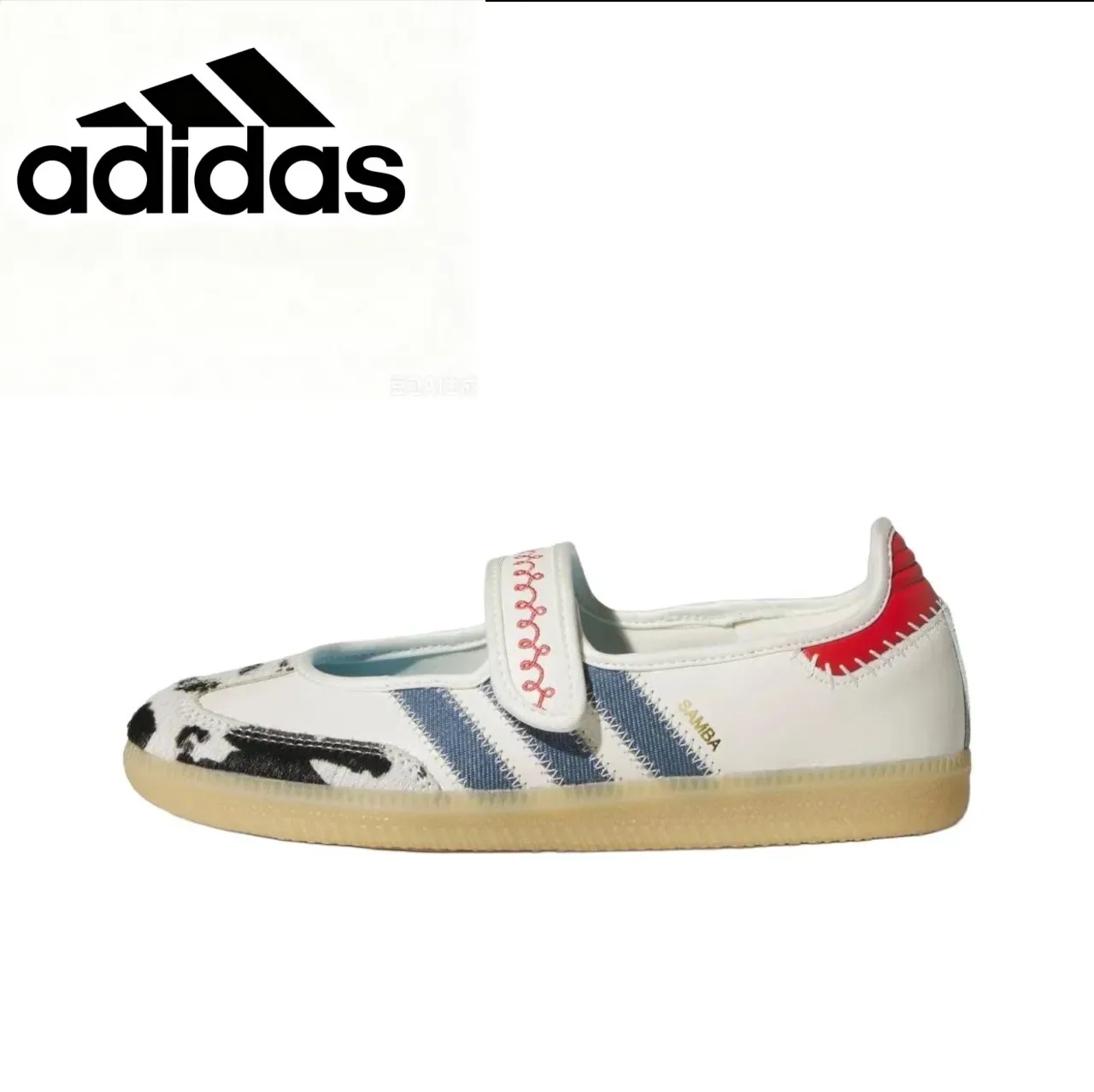Adidas Samba सफेद भूरा गम जीवनशैली स्नीकर्स 7