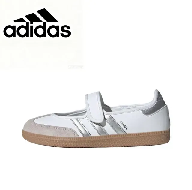 Adidas Samba सफेद भूरा गम जीवनशैली स्नीकर्स 23