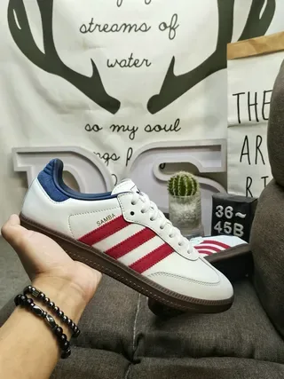 Adidas Samba White Red Navy Lifestyle Sneakers 5
