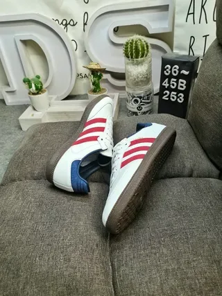 Adidas Samba White Red Navy Lifestyle Sneakers 6