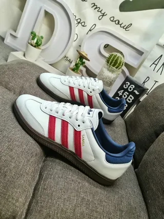 Adidas Samba White Red Navy Lifestyle Sneakers 7