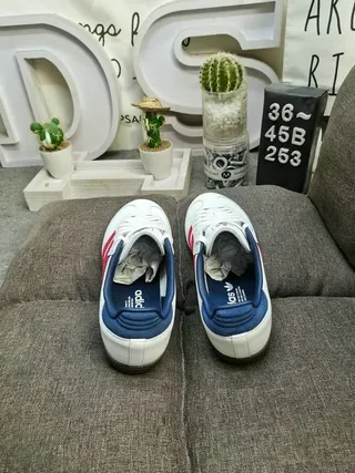 Adidas Samba White Red Navy Lifestyle Sneakers 8